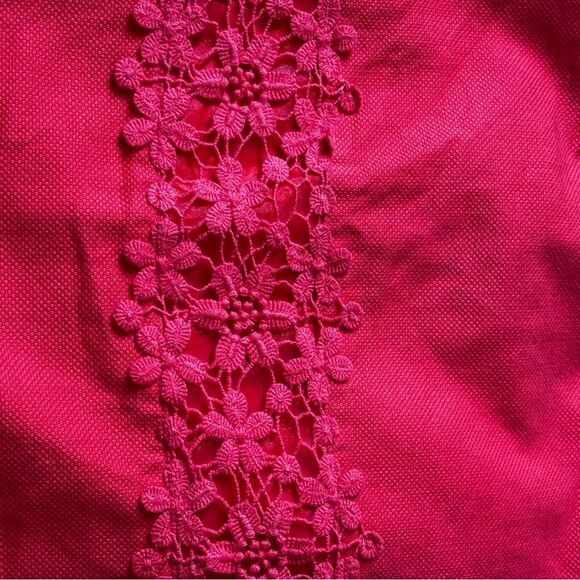 J. Crew 100% Cotton Red Lace Mini Skirt | Size 0 | Gently Used - Picture 8 of 8